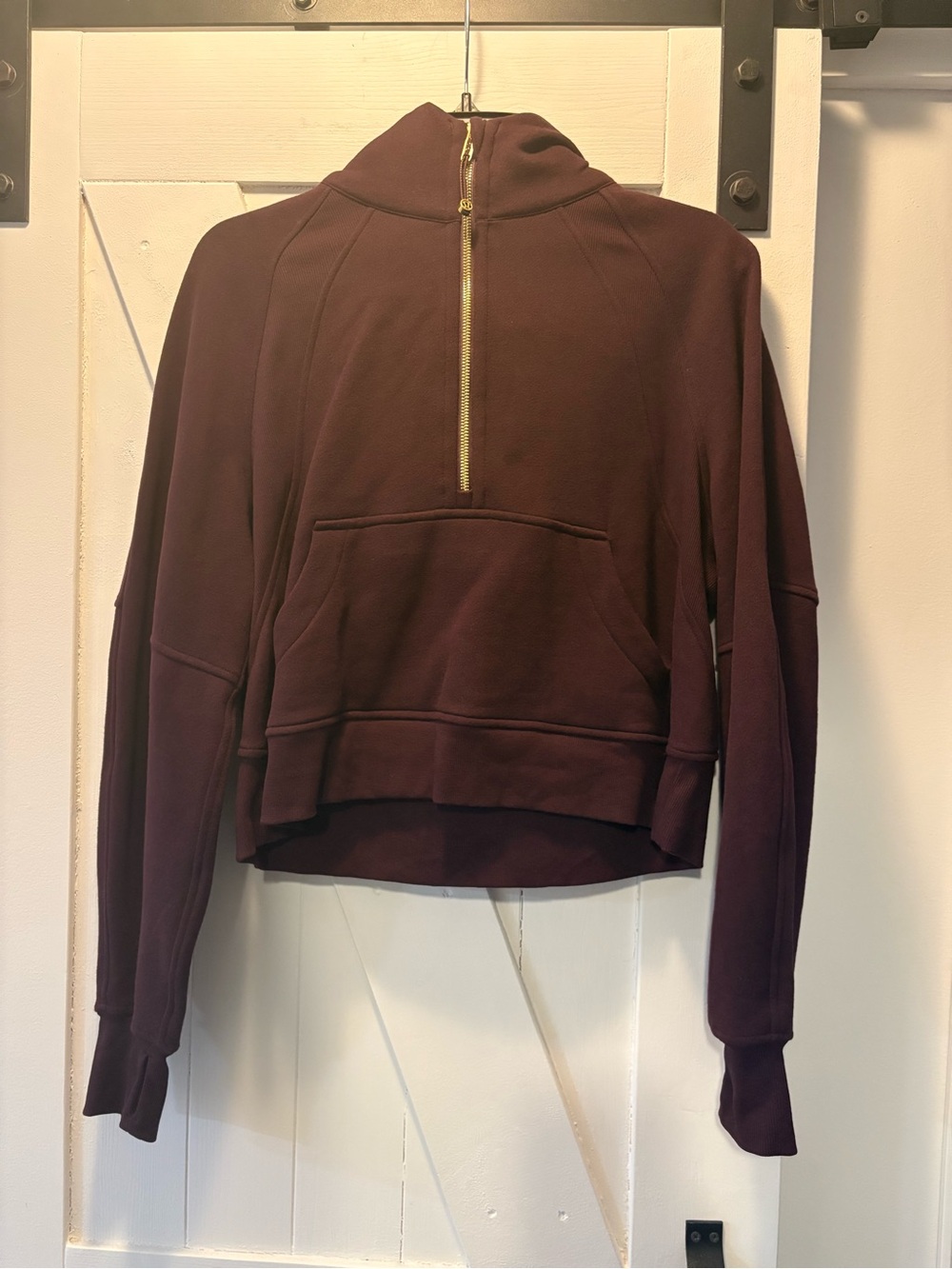 lululemon athletica Scuba Oversized Half-Zip Pullover -Black Plum w/ Gold Zipper